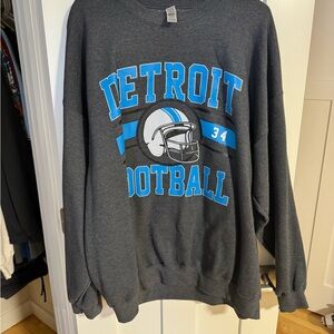 Gray and Blue Football Graphic Men's Sweater